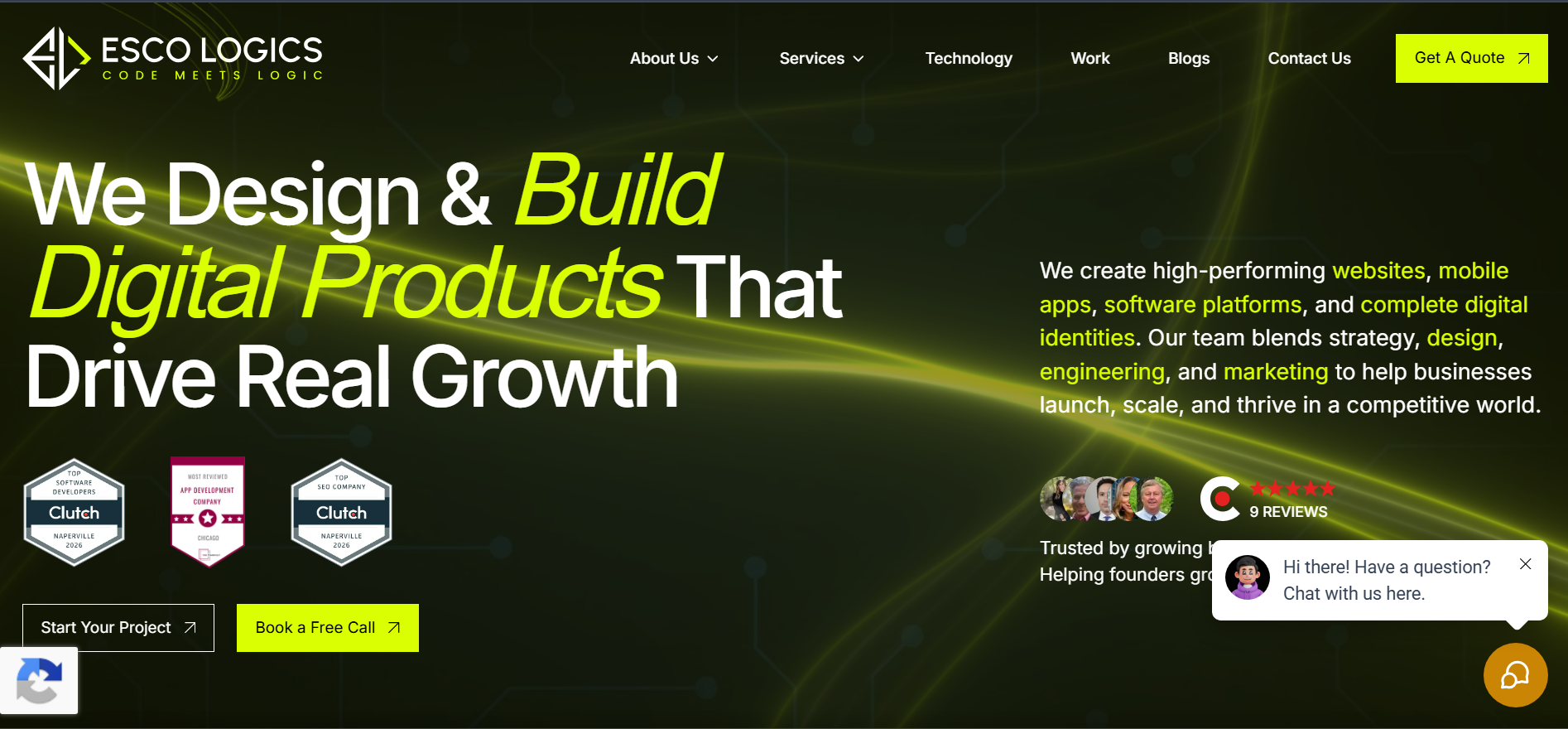 Escologics website screenshot