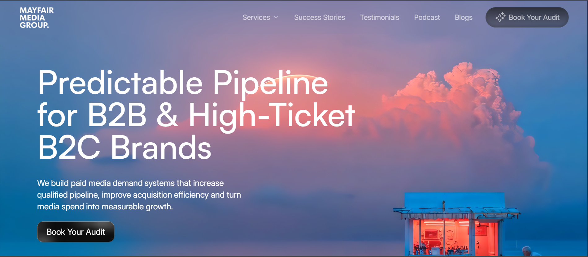 Mayfair Media Group website screenshot