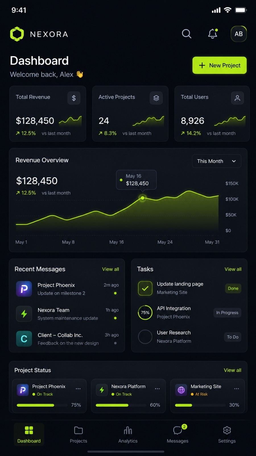 Mobile app UI mockup designed by Xpertza